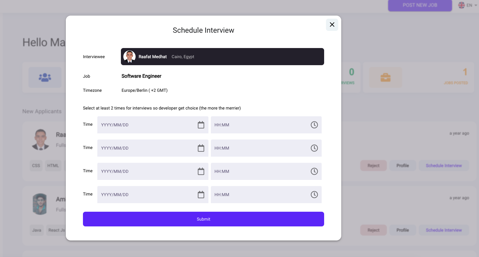 Candidate interview scheduling tools